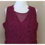 Chi Chi London Burgundy Chiffon Crochet Lace Formal Maxi Dress by from Modcloth Photo 2
