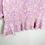 Likely  Womens Lyssa Mini Dress Floral Ruffled Long Puff Sleeve Lined Pink Size 4 Photo 4