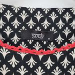 Soch Womens Dress M Black White Allover Print Round Neck 3/4 Sleeve Shift Tunic Size M Photo 1