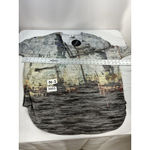 Womans Inoah Large Gray Graphic Long Sleeve Pullover Scoop Neck Tunic Top NWT Photo 5