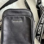 Michael Kors  Medium Leather Logo Tape Crossbody Bag Photo 3