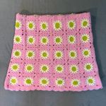 Show Me Your Mumu  Mini Skirt L Pink Daisy Crochet Knit Y2K Cottagecore Dopamine Photo 2
