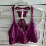 PINK - Victoria's Secret PINK medium purple lace back bralette Sz L Photo 0