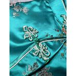 Japan Kimono Chinese Cheongsam Green Satin Oriental Womens Size 40 Zip Vintage Photo 11