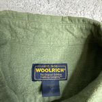 Woolrich Women's VTG  Medium Willow Heather Green Button Flannel Long Sleeve Photo 2