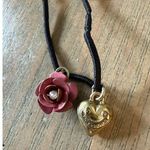 Juicy Couture Black Cord Charm Bracelet OSFM Slip On Heart Rose Love Bow Charms Photo 5