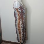 Absolutly Heart It Snake Skin Print Midi Dress Brown Size XL Photo 2