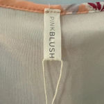 Pink Blush Floral Dress Size Medium Knee Length Flowy Lines Pastel Beachy Photo 1