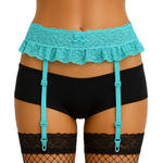 Victoria's Secret Victoria’s Secret Turquoise Lace Garter Belt with Adjustable Straps Photo 0