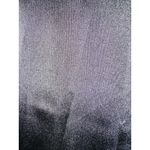 PAMELA MILANO Italian Black Satin Midi Dress IT 50 (XL) Green Cuff Dolman Sleeve Photo 5