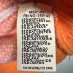 FRNCH Paris Orange Pink Animal Print Sweater Vest Large Shawl Collar Button New Photo 12