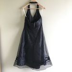 David's Bridal F11876 Halter Satin Dress Photo 4