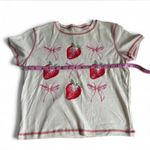 Altar'd State Altar’d State Strawberry and Bows baby tee Photo 2
