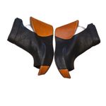 Kork-Ease  Berit Black Leather Tan Wedge Sandals Size 8M Photo 2