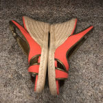 J.Crew lucaya coral linen & bronze metallic shoes Photo 1