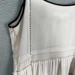 barney's new york o'2nd dress womens 2 beige blue striped pleated sleeveless Photo 9