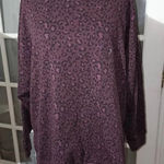 American Eagle NWT Womens Purple Leopard Jegging Fit Pullover Sweater Medium Photo 0