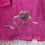 Vintage A Calico Creation hand painted garden pink denim blazer, size medium Photo 9
