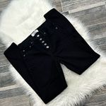 Reformation High & Skinny With Button Fly Jeans in Black Photo 4