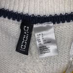 H&M Divided V Neck cable knit ivory oversized preppy sweater size Small Photo 5