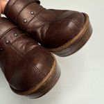 Born Womens Wenonah Platform Brown Leather Buckle Studded Mule Clogs S Photo 5