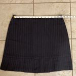 Ruffle Bottom Pinstripe Mini Skirt Pink Size 10 Photo 6