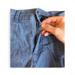 Lee Relaxed Fit Mid Rise Cargo Shorts Women's Medium Blue Elastic Waist Utility Photo 3