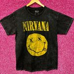 Nirvana Nevermind Smiley Face mineral wash grunge Tshirt size large Photo 0