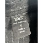 New York Company Women Small Black Striped Button Up Side Slit Dress Photo 4