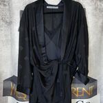 Alexander Wang Black Silk Logo Kimono Romper Photo 0