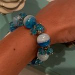 kim rogers 🏷️ NWT  Blue Stretch Bead Bracelet Photo 4