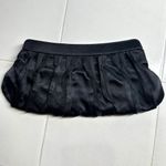 Stuart Weitzman  Black Satin Pleated Clutch with Studded Trim Evening Handbag Photo 2