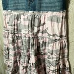 American Vintage Vintage Y2K J Star Denim Pink Camo Midi Tiered Skirt Low Rise Womens Size Medium Photo 1