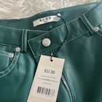 NA-KD Green Leather Pants Photo 4