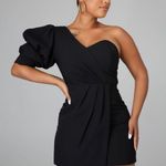 DO+BE  Black Dress One-Shoulder Photo 0