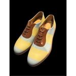 The Office Of Angela Scott Mr Smith yellow blue stripe Oxford size 37.5 7.5 Photo 1