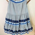 J.Crew Tiered Ruffle Ditsy Floral Blue Ribbon Block Print Skirt Photo 2