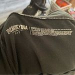 PINK - Victoria's Secret Victoria’s Secret PINK Black Cropped “You Can’t Sweat With Us” Yoga Pants Photo 3