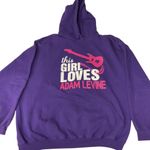 Gildan  This Girl Love Adam Levine Hooded Sweatshirt Size 3XL Purple‎ Rock Photo 5