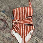 Vince Camuto New. stripe swimsuit. MSRP $139. Size 6 Photo 15
