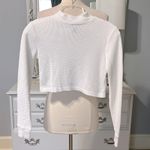 Forever 21 White Waffle Crop Top Womens Small Shirt Photo 3