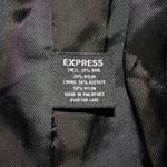 EXPRESS vintage 90s gray wool minimalist double breasted trench coat jacket by Photo 7
