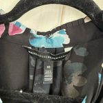 White House | Black Market  Women’s 10 Black Floral Top Blouse Photo 1