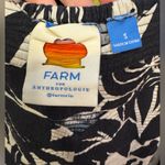 Farm Rio NWOT Anthropologie Puff-Sleeve Printed Linen Jumpsuit - black white - S Photo 7