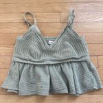 Hollister Green Ribbed Peplum Camisole Photo 0