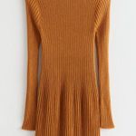 & Other Stories & Other Stories Fitted Gold Glitter Knit Midi Dress XS Photo 3