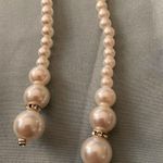 46” Faux Pearl Necklace No Closure Hangs 23” Wedding Bridal Bride White Photo 1