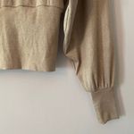 We The Free  Cream Tan Shimmer Turtleneck Mockneck Sweater Pullover Women size XS Photo 5