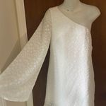 C/MEO COLLECTIVE white Static Space Long Sleeve Mini Dress Photo 0