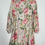 Maaji  Madeleine Tunic Pink Floral Flowy Mini Dress Cocoon of Love Photo 3